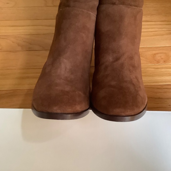 Ralph Lauren Artizan II Suede Heeled Boot Brown Kidsuede SZ 10 - Picture 11 of 16